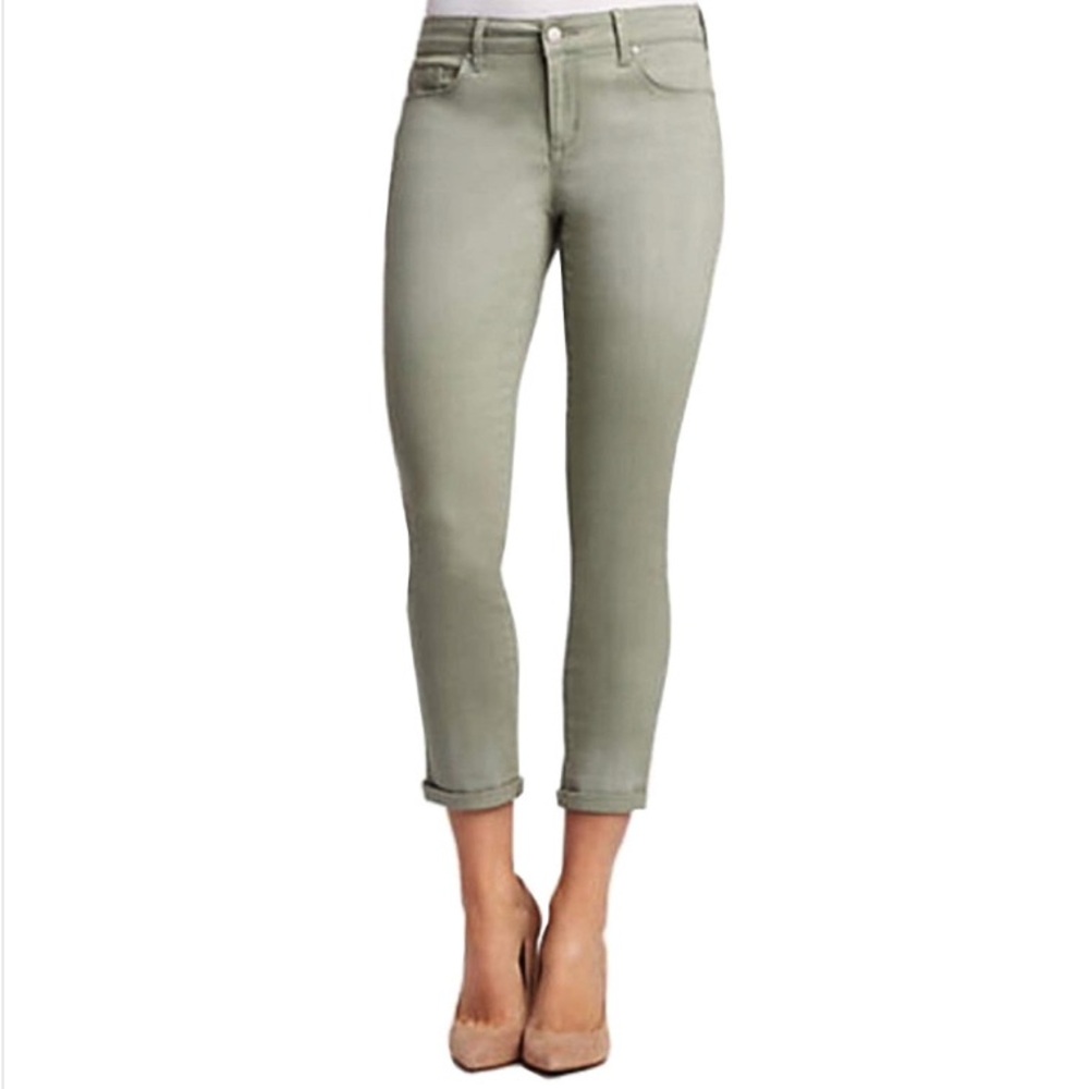 JESSICA SIMPSON Women's Meadow Green Forever Rolled Skinny Crop Jeans Size 32